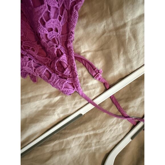 ASTR The Label The Lace Sleeveless Midi Dress XLarge XL Sundress Burgundy - Picture 10 of 12